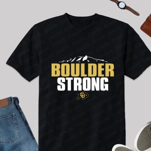 Mens Blue 84 Black Colorado Buffaloes Boulder Strong Shirt