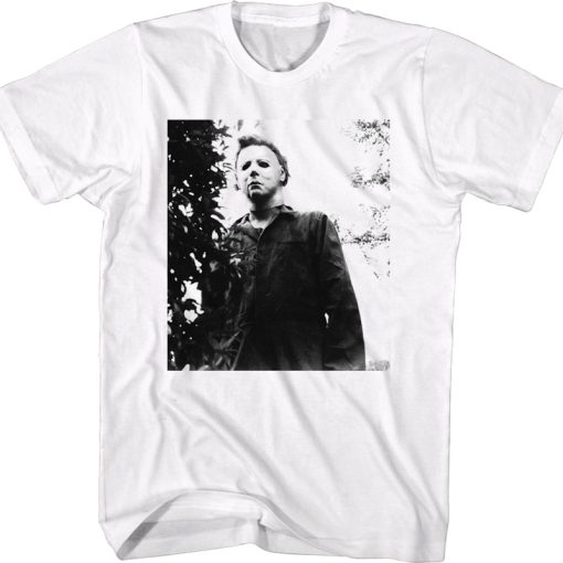 Michael Myers Black And White Photo Halloween T-Shirt