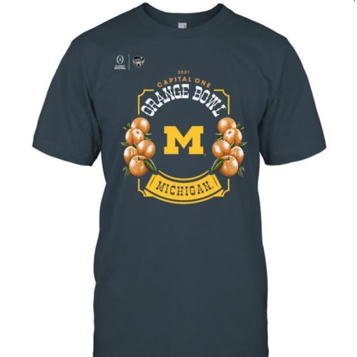 Michigan 2021 Capital One Orange Bowl Bound Illustration Shirt