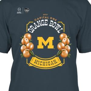 Michigan 2021 Capital One Orange Bowl Bound Illustration Shirt