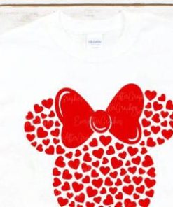 Minnie Hearts Minnie Valentines day Valentines Disney Valentine Minnie Ears Kids Valentines Day Minnie Valentine Shirt 2
