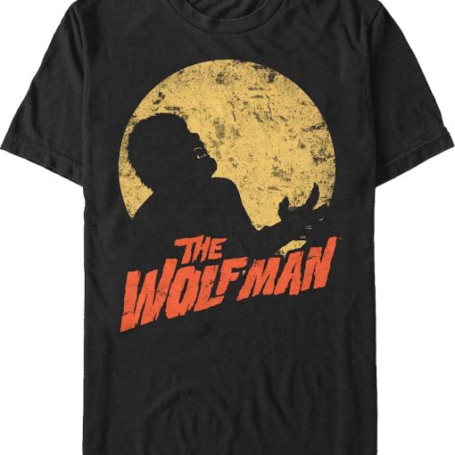Moonlit Silhouette Wolf Man T-Shirt