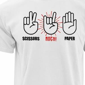 Music Scissors Rock Paper Game Parody Metal Shirt