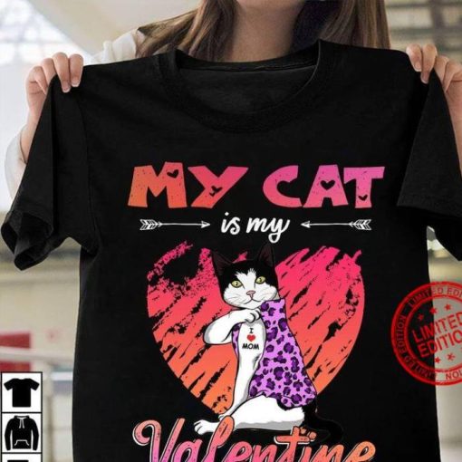 My Cat Is Valentine Love Heart Shirt
