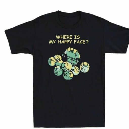 My Pattern Is Navy Mens Where Robot Funny Face Shirt