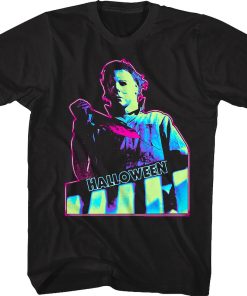 Neon The Shape Michael Myers Halloween T-Shirt