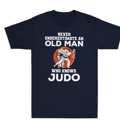 Never Underestimate An Old Man Who Knows Judo Blood Moon Shirt