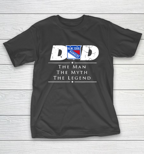 New York Rangers NHL Ice Hockey Dad The Man The Myth The Legend T-Shirt New York Rangers NHL Ice Hockey Dad The Man The Myth The Legend T-Shirt