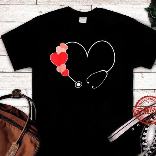 Nurse Love Heart Stethoscope Valentine’s Day 2022 Shirt