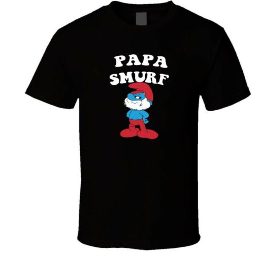 Papa Smurf Joke Gift Funny Logo Shirt