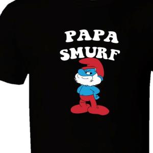Papa Smurf Joke Gift Funny Logo Shirt
