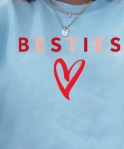 Pretty Besties Cute Heart Friends Sweatshirt 1 Pretty Besties Cute Heart Friends Sweatshirt 2