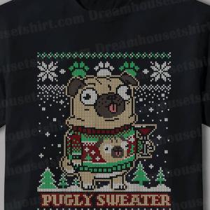 Pugly Ugly Christmas Sweater Merry Pugmas Pug Dog Lover Shirt