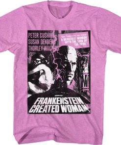 Purple Frankenstein Created Woman Hammer Films T-Shirt