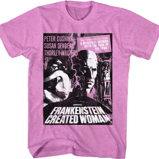 Purple Frankenstein Created Woman Hammer Films T-Shirt