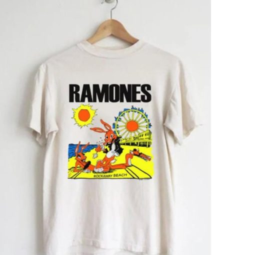 Ramones Rockaway Beach American Punk Rock Band Shirt