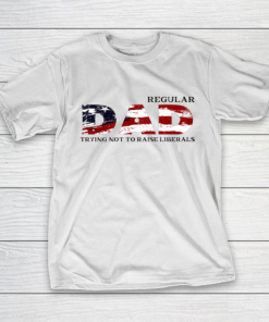 Regular Dad Trying Not To Raise Liberal American USA Flag T-Shirt