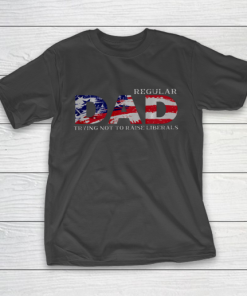 Regular Dad Trying Not To Raise Liberals US Flag T-Shirt