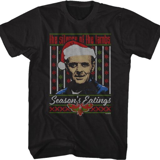 Season’s Eatings Faux Ugly Xmas Sweater Silence of the Lambs T-Shirt