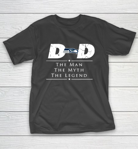 Seattle Seahawks NFL Football Dad The Man The Myth The Legend T-Shirt