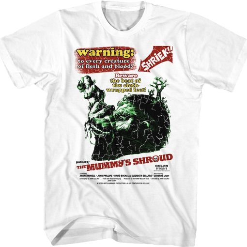 The Mummy’s Shroud Poster Hammer Films T-Shirt