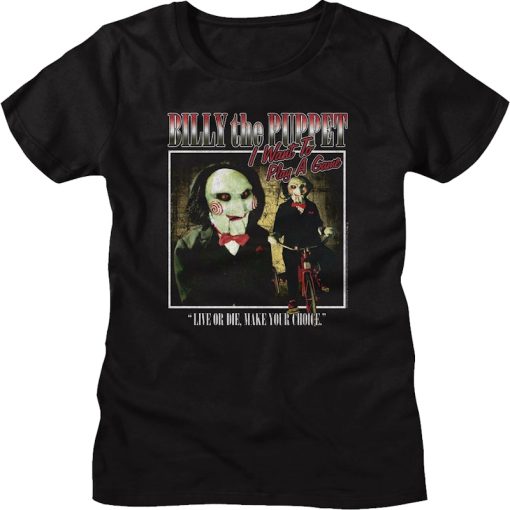 Womens Billy the Puppet Saw Shirt
