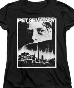 Womens Black and White Poster Pet Sematary Shirt