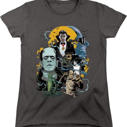Womens Universal Monsters Collage Shirt