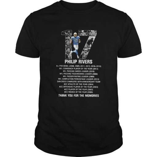 17 Philip Rivers Thank You For The Memories shirt