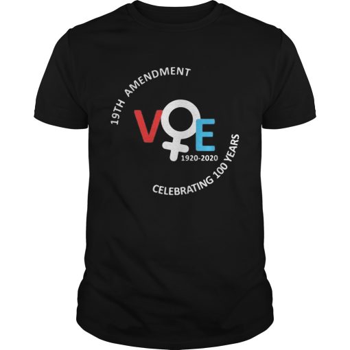 19th amendment vote 1920 2020 celebrating 100 years america shirt