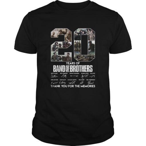 20 Years Of Band Of Brothers Thank You For The Memories Signatures shirt