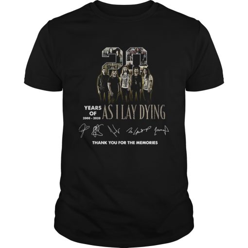 20 Years of As I Lay Dying Thank you For The Memories shirt