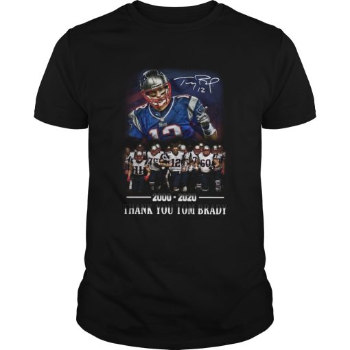 2000 2020 Thank You Tom Brady shirt