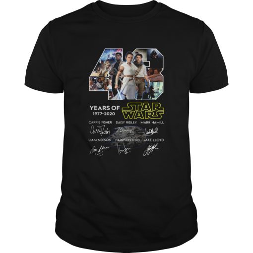 43 Years Of Star Wars Skywalker Characters Signatures shirt