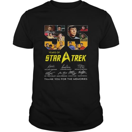 55 Years Of Star Trek Thank You For The Memories shirt