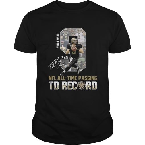 9 Drew Brees NFL AllTime Passing To Record Signature shirt
