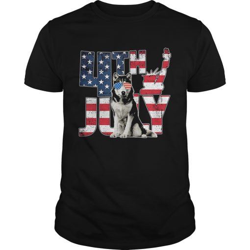 Alaska 4th July Dog American Flag shirt