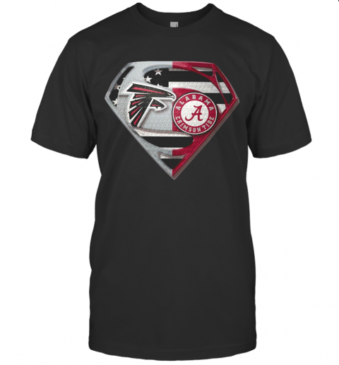 Atlanta Falcons And Alabama Crimson Tide Superman T-Shirt
