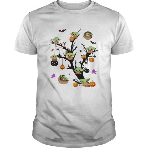 Baby Yoda And Pumpkin Tree Halloween shirt