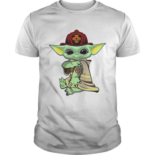 Baby Yoda Tattoo Firefighter shirt
