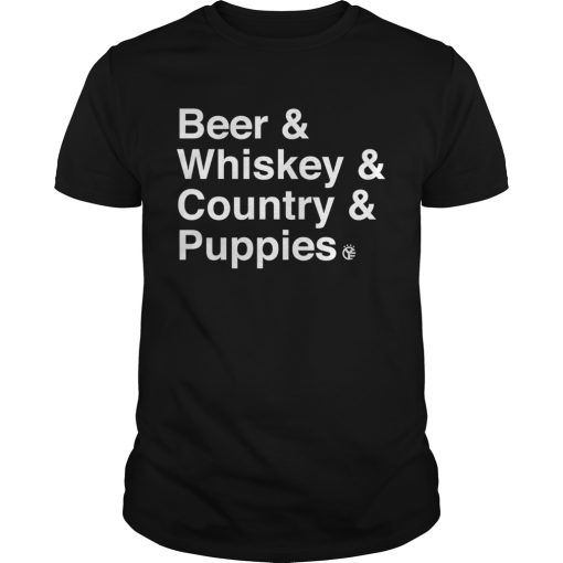 Beer And Whiskey And Country And Puppies shirt