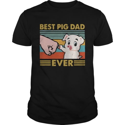 Best pig dad ever sunset IF shirt
