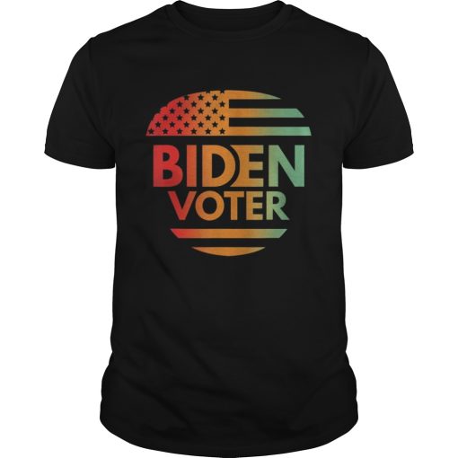 Biden Voter American Flag Vintage Retro shirt