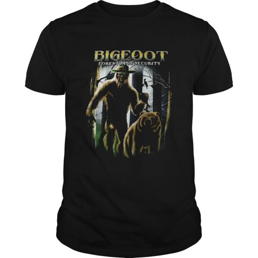 Bigfoot Forestland Security Bigfoot And Bear Version shirt
