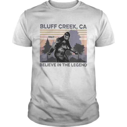 Bigfoot bluff creek ca believe in the legend 1967 vintage retro shirt