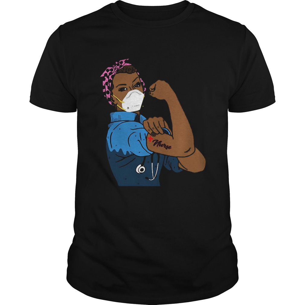 Black Strong Woman Mask Nurse Coronavirus shirt Black Strong Woman Mask Nurse Coronavirus shirt
