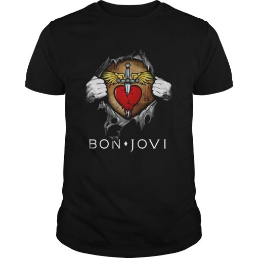 Bon Jovi Logo blood inside me shirt