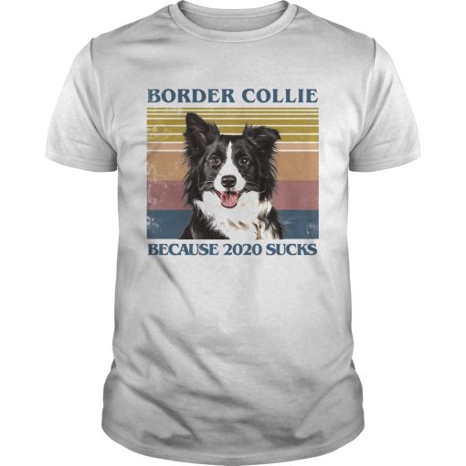 Border collie because 2020 sucks vintage retro shirt