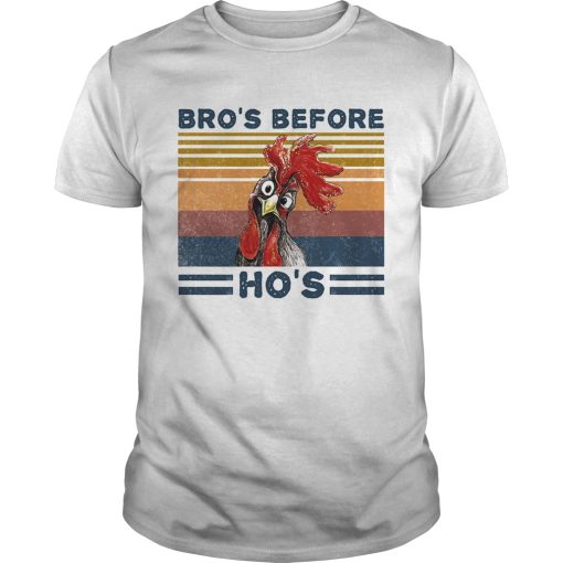 Bros Before Hos Chicken Vintage Retro shirt