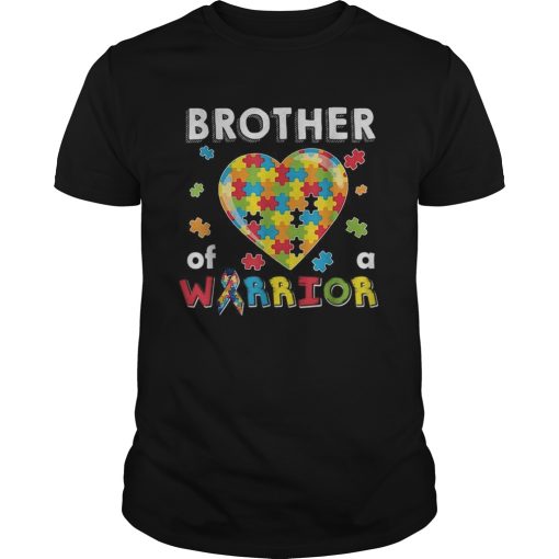 Brother Autism of the warrior Heart Puzzle Autism Awareness shirt